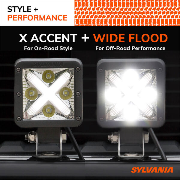 SYLVANIA Dual Mode 3 Inch LED Pod Cube - Wide Flood, , hi-res
