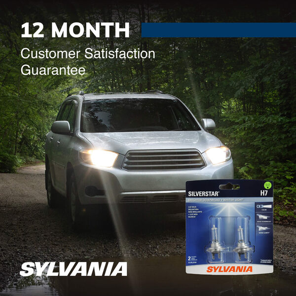 SYLVANIA H7 SilverStar Halogen Headlight Bulb, 2 Pack, , hi-res