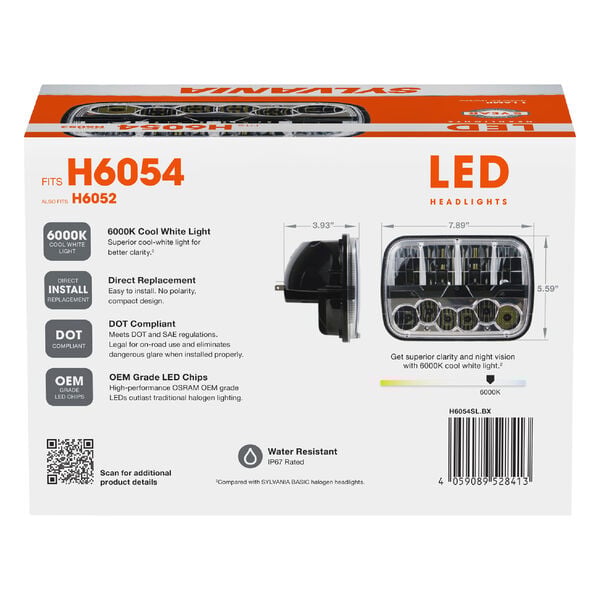 SYLVANIA H6054 LED Sealed Beam Headlight, 1 Pack, , hi-res