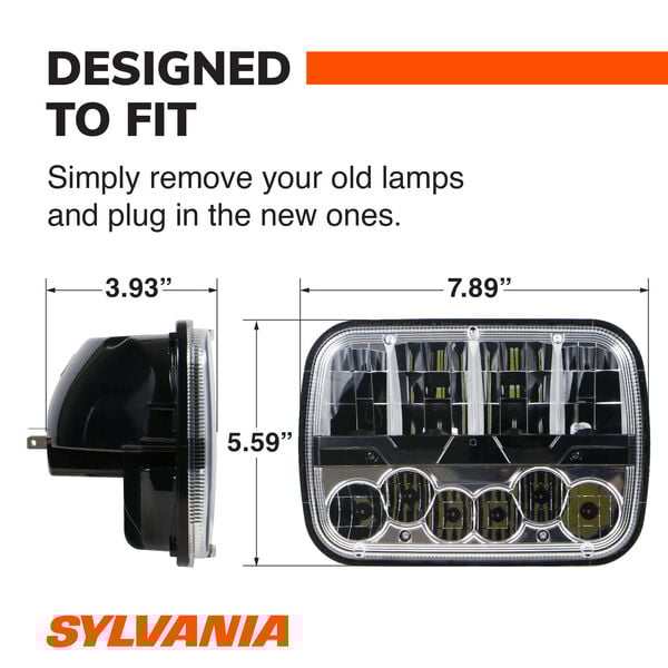 SYLVANIA H6054 LED Sealed Beam Headlight, 1 Pack, , hi-res