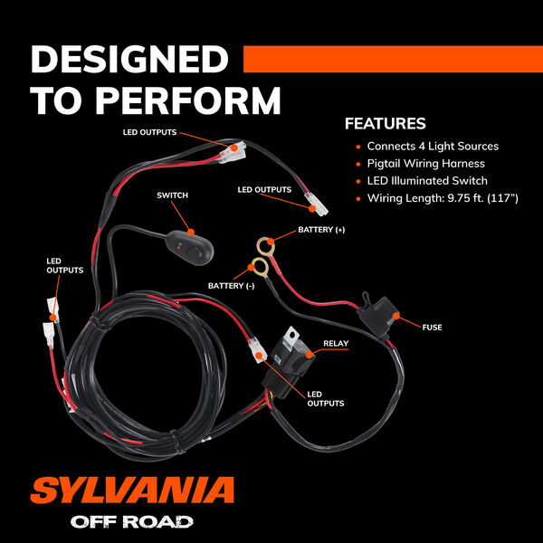 SYLVANIA Universal 4 Output LED Wiring Harness, , hi-res