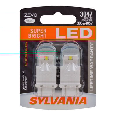 SYLVANIA 3047 WHITE ZEVO LED Mini, 2 Pack