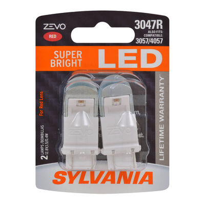 SYLVANIA 3047R RED ZEVO LED Mini, 2 Pack