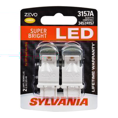 SYLVANIA 3157A AMBER ZEVO LED Mini, 2 Pack