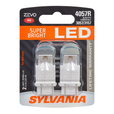 SYLVANIA 4057R RED ZEVO LED Mini, 2 Pack